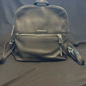 Michael Kors Black pebbled leather Backpack
